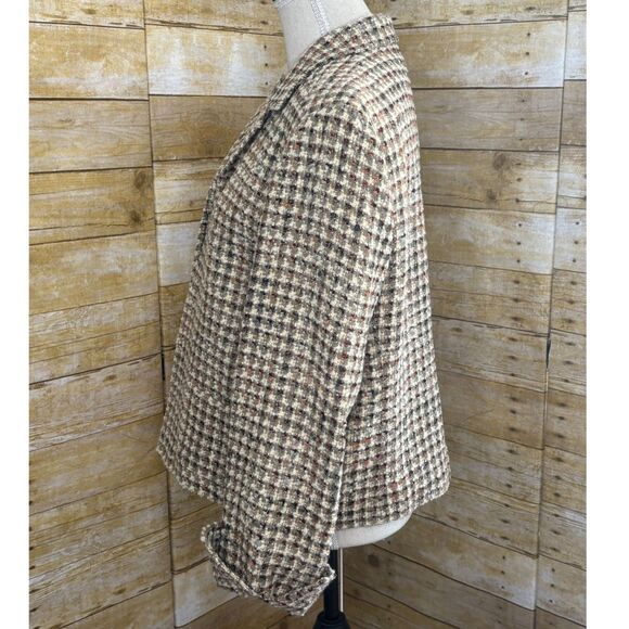 JONES NEW YORK WOOL BLEND TWEED CASUAL WORKWEAR EVERYDAY SMART CASUAL BLAZER - Picture 2 of 5